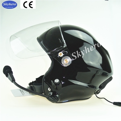 Noise Cancel Paramotor Cascos de mosca GD-G Negro con auriculares con paramotor completo