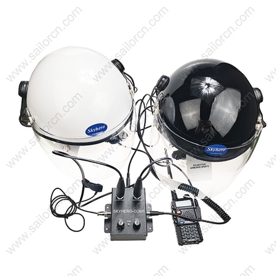 2X Casco Paramotor con intercomunicador Paratrike intercomunicador systercom casco autogiro Casco de cabina abierto