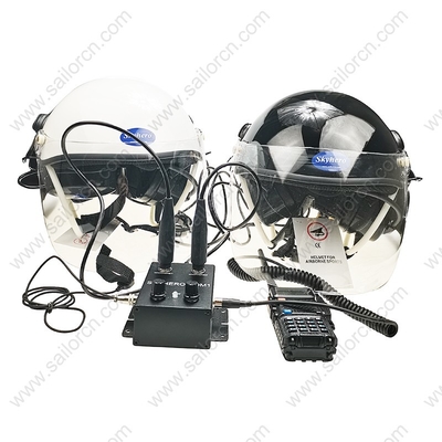 2X Casco Paramotor con intercomunicador Paratrike intercomunicador systercom casco autogiro Casco de cabina abierto