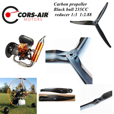 Corsair BlackBull/CorsairM19Y/Black Magic/Corsair M21/Corsair M25Y/Black Devil hélice de carbono con motor paramotor