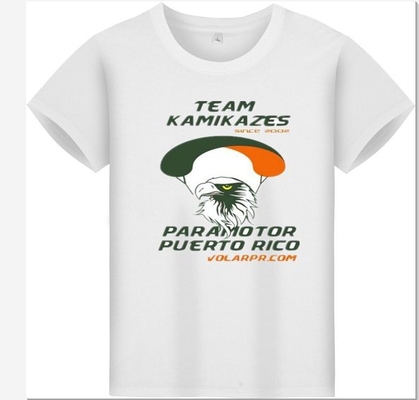 Imprima su logotipo camiseta de manga corta uniforme paramotor de parapente precio barato entrega rápida