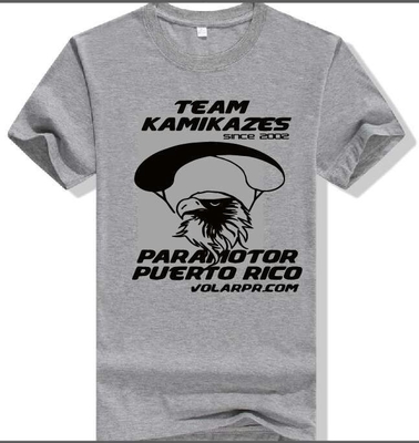 Camiseta personalizada para la escuela paramotor escuela de parapente lección paramotor equipo de vuelo precio barato entrega rápida