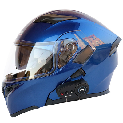 Venta caliente de lentes dobles de cara completa bluetooth casco de motocicleta de cara completa cascos de motocicleta