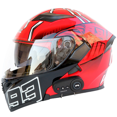 Bluetooth Casco de motocicleta unisex doble lente cara abierta Casco de motocicleta para la venta 16 color 4 tamaño
