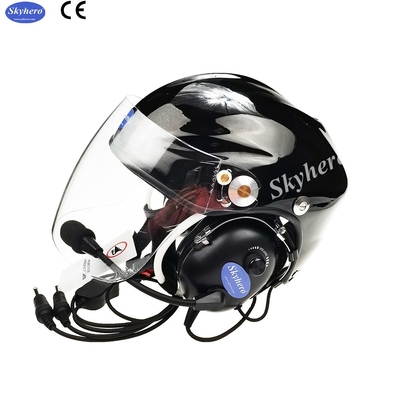 Casco negro de aviación de alta calidad casco de avión de luz de mosca casco de fibra de vidrio para la venta casco de piloto