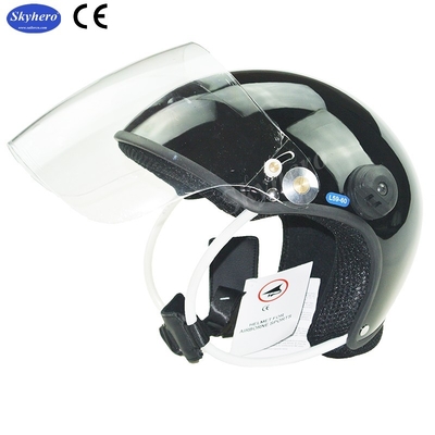 Casco Paramotor Negro GD-C Sin auriculares Casco PPG de cara abierta Casco de parapente de alta calidad