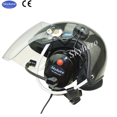 CE EN966 Casco de fibra de carbono Paramotor con auriculares de cancelación de ruido alto Casco GD-C PPG