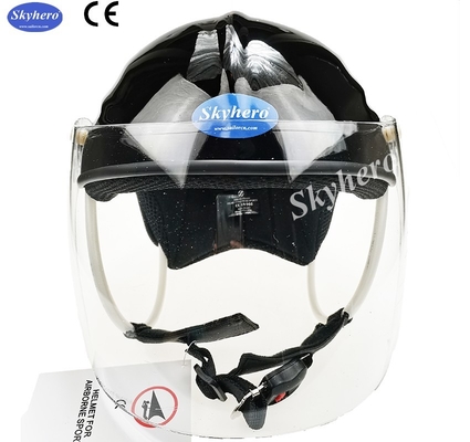 Casco negro de aviación de alta calidad casco de avión de luz de mosca casco de fibra de vidrio para la venta casco de piloto