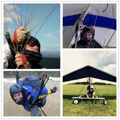Casco de parapente de cara completa Kevlar y materiales compuestos de fibra de vidrio ligero