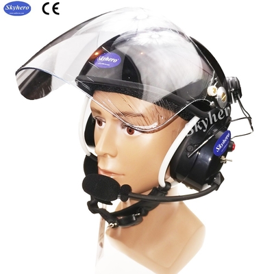 Casco de reducción de ruido activo Paramotor con auriculares completos GD-C Negro Venta directa de fábrica Casco de parapente motorizado