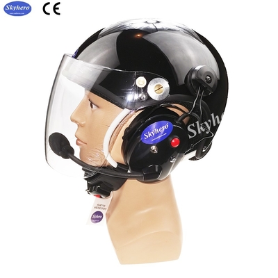 Casco de reducción de ruido activo Paramotor con auriculares completos GD-C Negro Venta directa de fábrica Casco de parapente motorizado