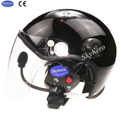 Casco de reducción de ruido activo Paramotor con auriculares completos GD-C Negro Venta directa de fábrica Casco de parapente motorizado