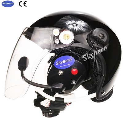 Casco de reducción de ruido activo Paramotor con auriculares completos GD-C Negro Venta directa de fábrica Casco de parapente motorizado
