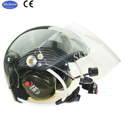 Fibra de carbono Noise cancel Casco paramotor con auriculares completos CR-GD-C02 Venta directa de fábrica Casco de parapente con motor
