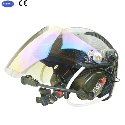 Fibra de carbono Noise cancel Casco paramotor con auriculares completos CR-GD-C02 Venta directa de fábrica Casco de parapente con motor