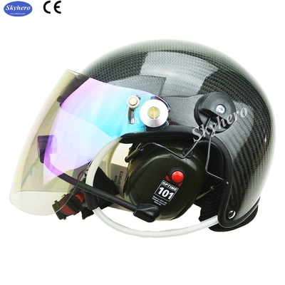 Fibra de carbono Noise cancel Casco paramotor con auriculares completos CR-GD-C02 Venta directa de fábrica Casco de parapente con motor