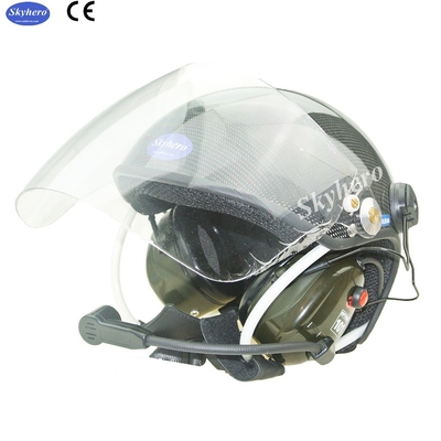 Fibra de carbono Noise cancel Casco paramotor con auriculares completos CR-GD-C02 Venta directa de fábrica Casco de parapente con motor