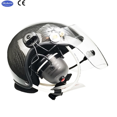 Casco Paramotor de fibra de carbono Casco PPG con auriculares de cancelación de ruido alto con certificación EN966 3M Paramotoring