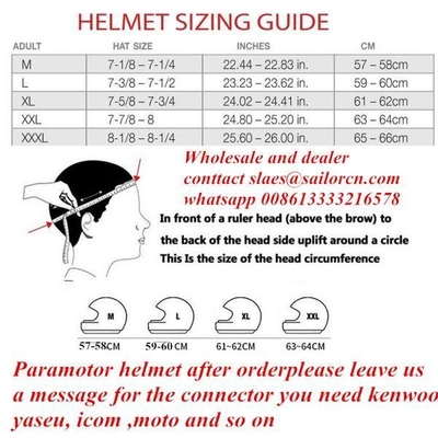 En 966 Casco para parapente con motor estándar Noise Cancel Paramotor Casco Color Rojo Negro Blanco Azul Paramotor