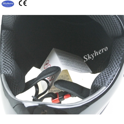 Casco de vuelo de velocidad GD-B Casco de parapente de fibra de vidrio de color blanco de cara completa Casco de planeo suspendido