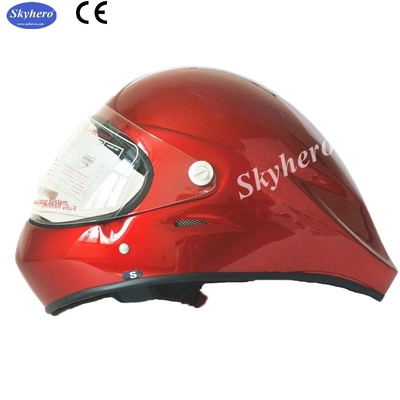 Casco de patinaje con cara llena CE Casco de parapente con cara llena color rojo Casco de tabla larga