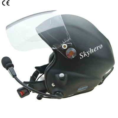 EN 966 Casco para paramotores auriculares PTT de dos lados 13 años fabricante profesional color rojo azul negro mate