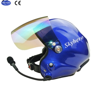 Venta caliente Cancelación de ruido Casco para parapente motorizado Casco paramotor azul Color azul rojo negro