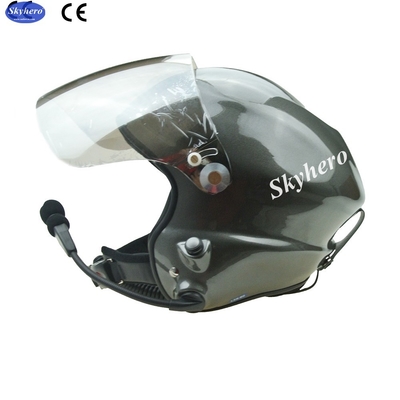 Casco Paramotor gris GD-G con auriculares completos Casco PPG Cancelando el ruido Casco de parapente accionado