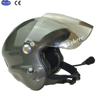 Casco Paramotor gris GD-G con auriculares completos Casco PPG Cancelando el ruido Casco de parapente accionado