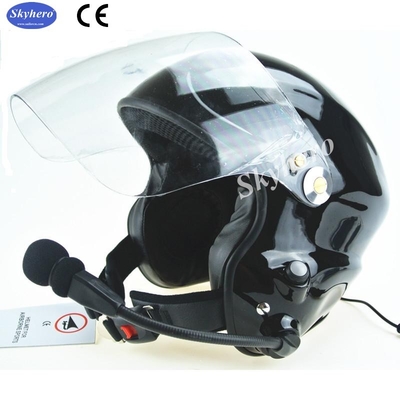 Noise Cancel Paramotor Cascos de mosca GD-G Negro con auriculares con paramotor completo