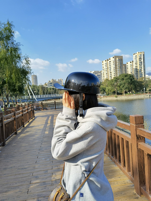 Casco de motocicleta retro Cascos con gorra de cuclillo Casco de béisbol personalizado