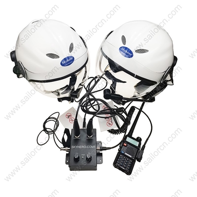 Dos conjuntos GD-K01-S6 Casco paramotor con intercomunicador Paratrike intercomunicador systercom casco autogiro Casco de cabina abierto