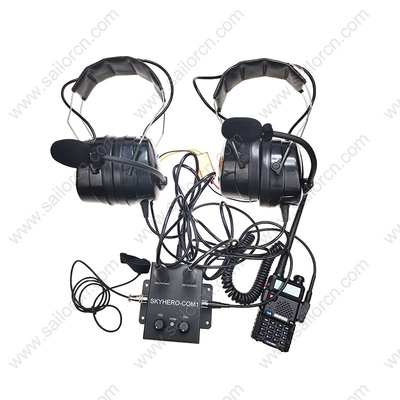 Dos juegos de auriculares HS-01-S6 con intercomunicador Paratrike intercomunicador systercom para autogyro / Open Cockpits / Powered parashoot / ATV