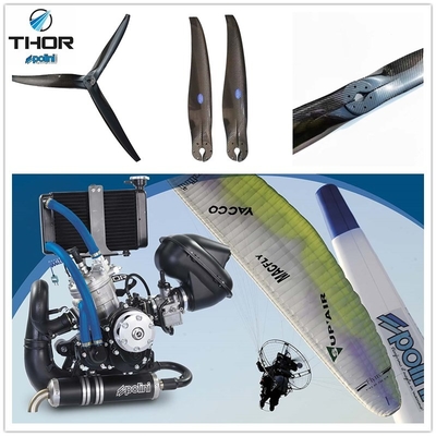 Polini Thor 80/100/130/150/190/200/250 190 evo 190 HF 200 evo 200 HF motor paramotor hélice de carbono